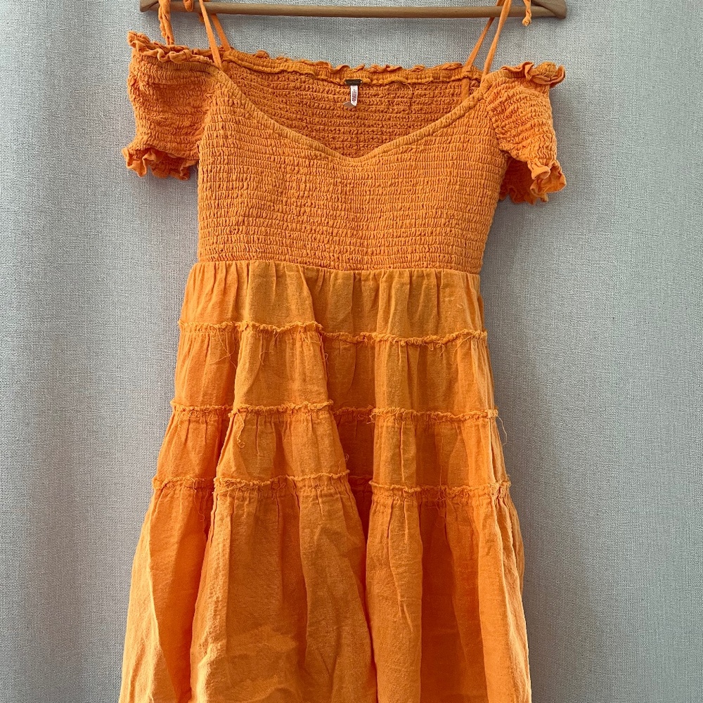 Free People Orange Summer Dress